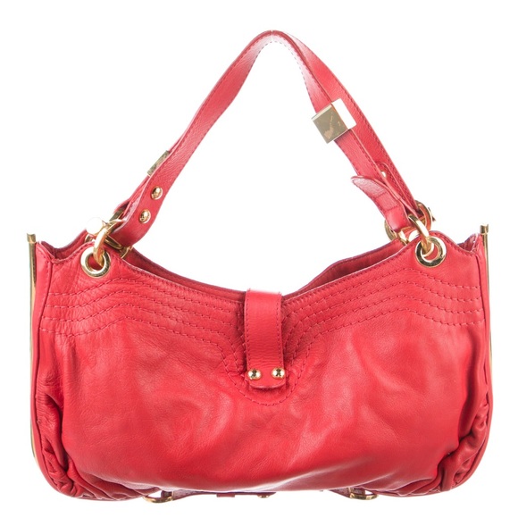 Jimmy Choo Red Leather Handle Bag - Picture 3 of 16